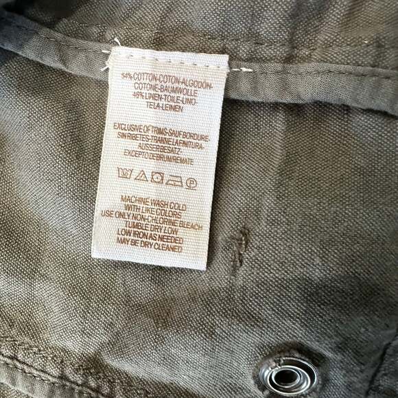 Free People Women's Olive Green Cropped Military Jacket - Picture 5 of 7